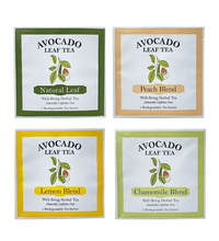 Sampler set of avocado leaf tea, single serve teas, Lemon, peach, Natural, Chamomile Tea, healthy tea, longevity, herbal teas