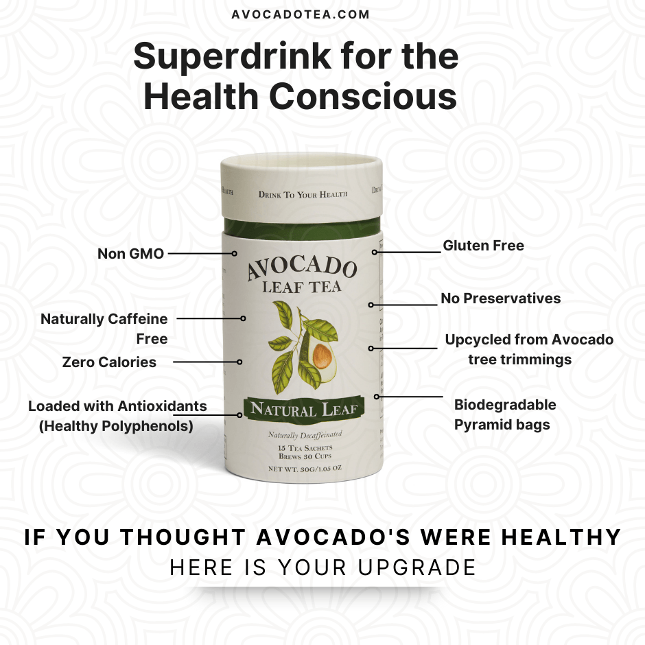 Avocado Leaf Tea Natural Leaf - Avocado Tea Co. super drink for the health enthusiast, non gmo, all natural, zero calories