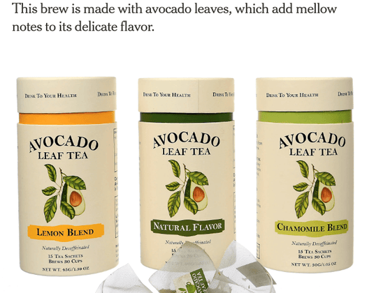New York Times Review of Avocado Leaf Tea