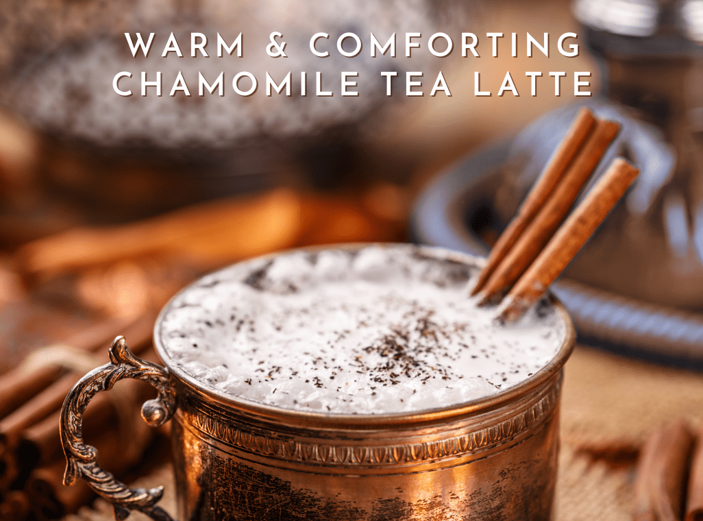 A Cozy Nightcap with an Avocado Leaf Twist: Honey Chamomile Tea Latte
