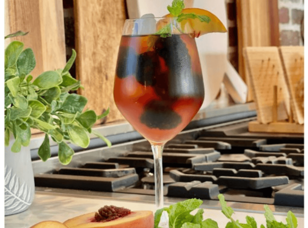 Blackberry Infused Peach Tea