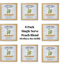 8 Pack single serve Avocado Leaf Peach Tea Blend - wellness box refill