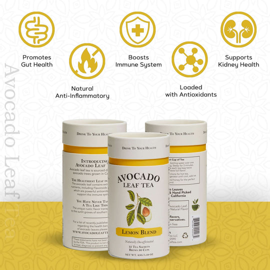 2 Pack Avocado Leaf Tea Lemon Blend - Avocado Tea Co.