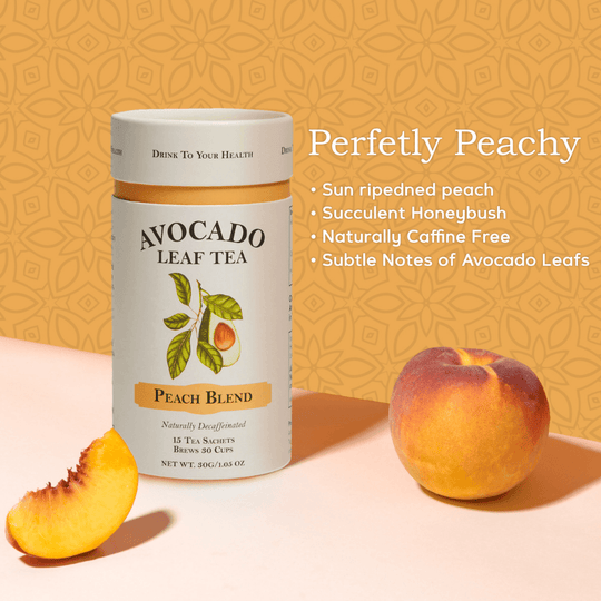 2 Pack Avocado Leaf Tea Peach Blend - Avocado Tea Co.