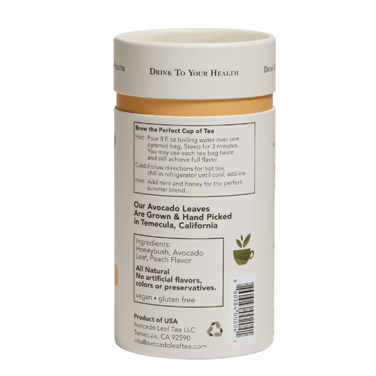 2 Pack Avocado Leaf Tea Peach Blend - Avocado Tea Co.
