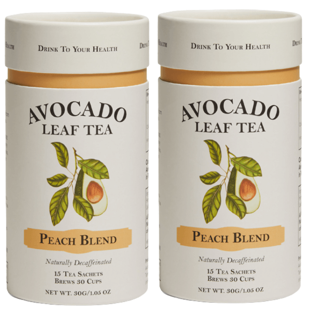 Buy Avocado Leaf Tea Peach Blend, 1.05 oz., 15 Pyramid Sachets, makes 30 full flavored servings, antioxidant rich tea