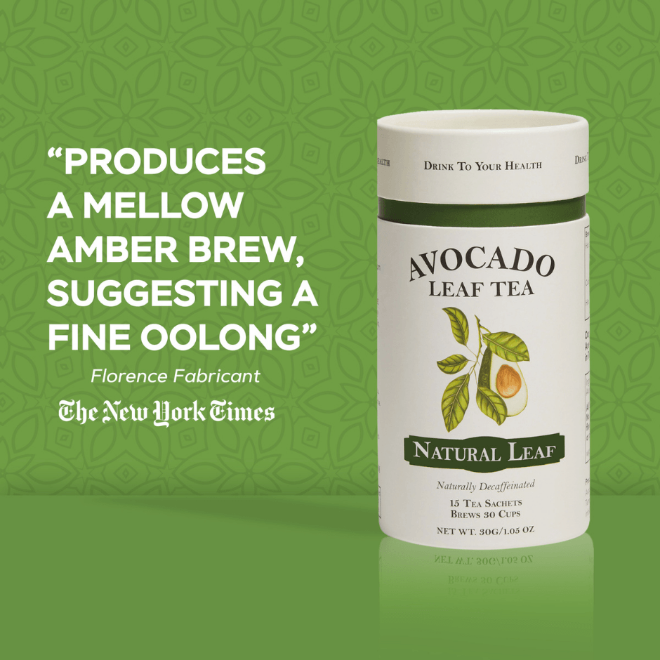 Avocado Leaf Tea Natural Leaf - Avocado Tea Co. New York Times review, best tasting tea, natural avocado leaf tea