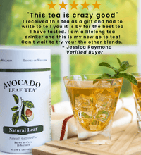 2 Pack Avocado Leaf Tea Natural - Avocado Tea Co. iced tea, testimonial from tea drinker, best tasting tea