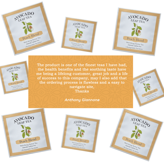 8 Pack Peach Blend - Wellness Box Refill - Avocado Tea Co.