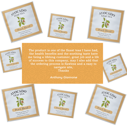 8 Pack Peach Blend - Wellness Box Refill - Avocado Tea Co.