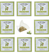 8 single serve avocado chamomile blend packets with sachet
