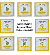 8 Pack single serve Avocado Leaf Lemon Tea Blend - wellness box refill