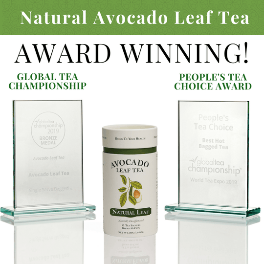 2 Pack Avocado Leaf Tea Natural - Avocado Tea Co., award winning taste,  best tasting tea award