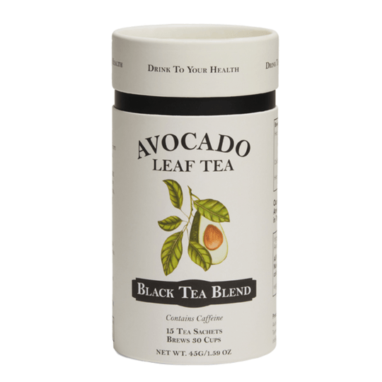 Avocado Leaf Tea Black Tea Blend - Avocado Tea Co., 15 tea sachets, 30 servings, lightly caffeinated, premium black tea blend