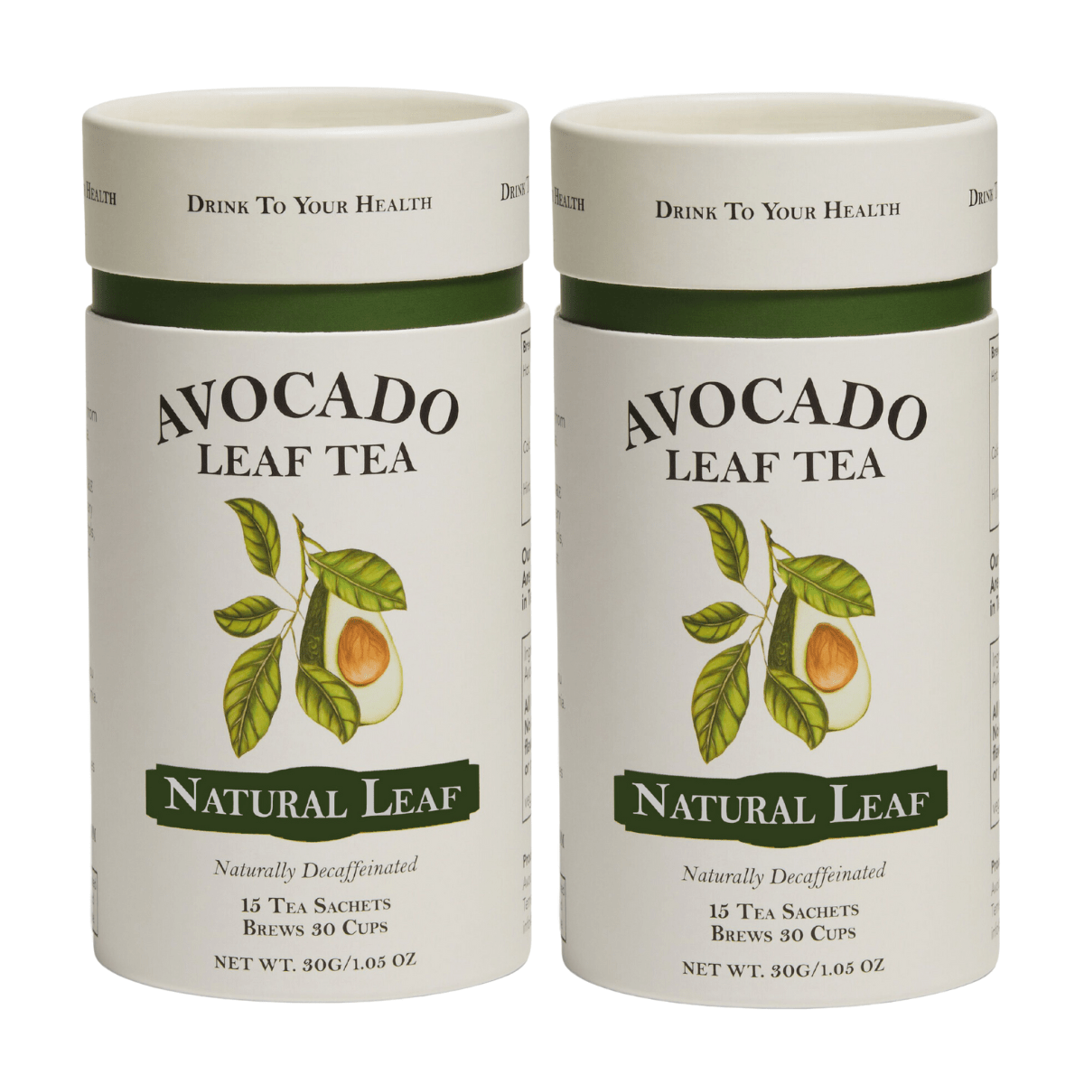 Natural Avocado Leaf Two Pack Canister Set
