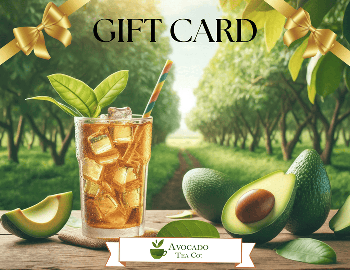 Perfect gift idea for a tea lover, avocado Tea Co gift certificates, healthy tea, tea gift